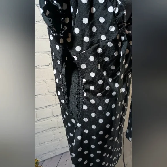 Polka Dot Puff Sleeve Dress - Picture 9 of 12